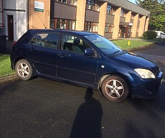 2004 toyota corolla 1.4 tax and tested