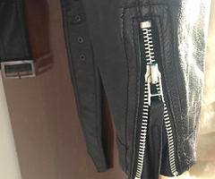 Leather biker jacket