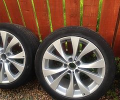 Set of 20" rims to suit x5 bmw weels have been referbed come with tyres and center caps