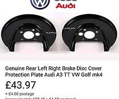 Disc plate covers front and rear audi A3 TT golf mk4