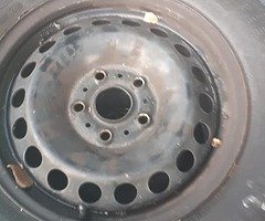 Audi A5 alloys 5x100 + 15in steel - Image 4/6