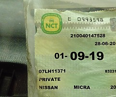 Selling 07 NISSAN MICRA 1.2 petrol,NCT-01.09.19 - Image 9/10