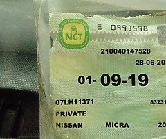 Selling 07 NISSAN MICRA 1.2 petrol,NCT-01.09.19,manual - Image 9/10