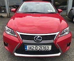 142 Lexus CT 200H Hybrid Advance auto in Fuji Red with Dark Grey Alacantara, 138k kms €14,950