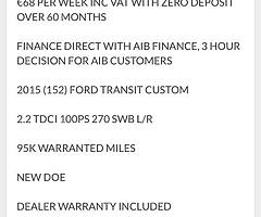 €49 per week on finance 152 ford transit custom - Image 9/10
