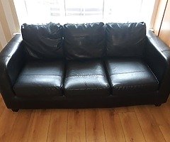 Black Leather 3&2 Seater