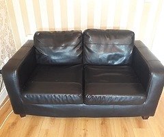Black Leather 3&2 Seater