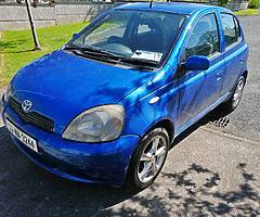 Toyota yaris 02 needs test clean car driving well just don't have time to test it manual 1 liter pet