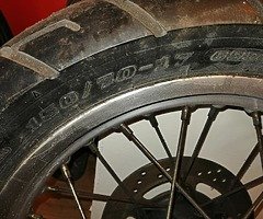 Front and rear wheels