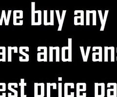 CARS WANTED
LOOKING TO SELL YOUR CAR WITHOUT THE HASSLE OF
ADVERTISING IT GIVE US A CALL