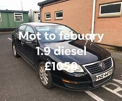 Selection of cars all with mot