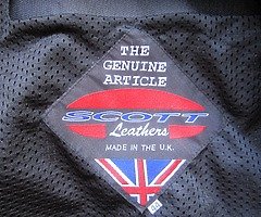Classic Scott Leather's, Motorcycle Jacket. - Image 3/4