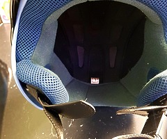 BABY BLUE OPEN FACE MOTORCYCLE HELMET SIZE LARGE