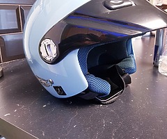 BABY BLUE OPEN FACE MOTORCYCLE HELMET SIZE LARGE - Image 4/4
