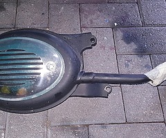 COMPLETE EXHAUST SYSTEM FOR AJS MODENA 125 SCOOTER, REMOVED DUE TO UPGRADE, GENUINE PART, LOCATED IN