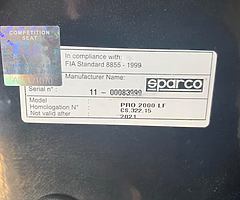Two sparco rally seats for sale indate till 2021 call or txt [hidden information] - Image 4/5