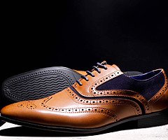 This week at Amen Shoes, Our Exclusive Tan Brogue with Navy Detailing Online £25.