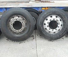 FOR SALE: Set of Aluminium Rimmed Tyres / wheels
