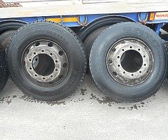 FOR SALE: Set of Aluminium Rimmed Tyres / wheels