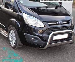 TRANSIT CUSTOM BULL BAR WANED