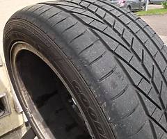 bmw 7 series r19 wheels with tyres goodyear 2018 years, one tyres no very good, rear 275 front 245