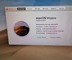 Mid 2012 Apple Macbook Pro for sale.