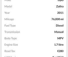 7 seater opel zafira €102 per week on finance for one year - Image 6/9
