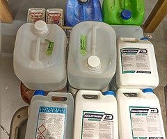 Pallet of assorted Oils and Cleaners.