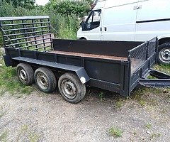 Plant trailer 3 axle ideal for vintage tractor /mini digger ,