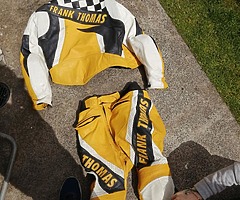 Road bike leathers wore once