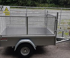 New 6x4 galvanised meshside trailer